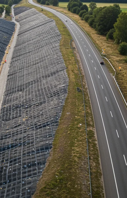 Completed infrastructure project showcasing Michigan Solutions' engineered geosynthetic solutions