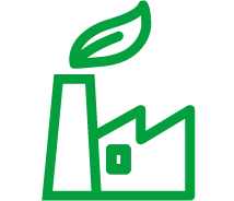 An icon representing foundations for industrial and public works development