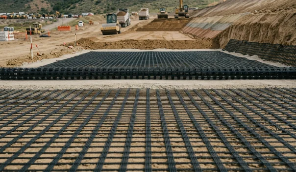Basal reinforcement application using geosynthetic materials to strengthen weak foundation soil