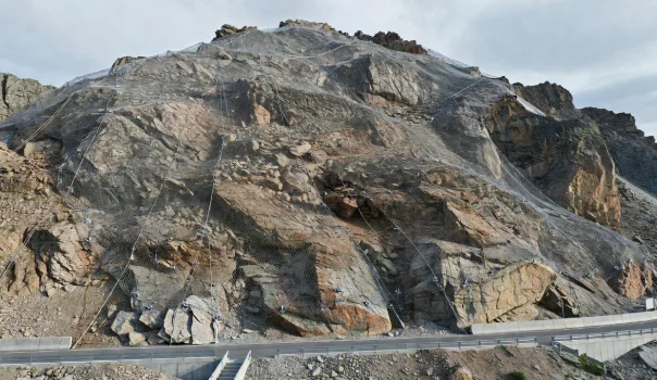 Rockfall prevention application designed to reduce rock loosening and slope failures